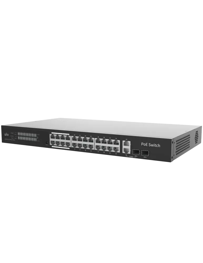Uniview Switch PoE Cloud Gestionable Capa 2 - 24 PoE802.3af/at + 2 upl