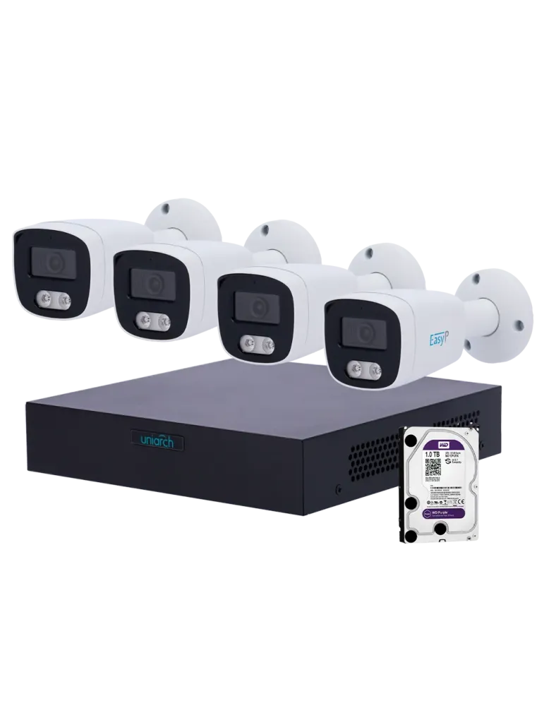 UNIVIEW Kit de Videovigilancia Uniarch - NVR 8 canales IP | 1 TB HDD -