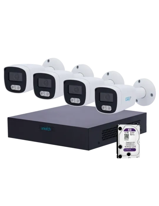 UNIVIEW Kit de Videovigilancia Uniarch - NVR 8 canales IP | 1 TB HDD -