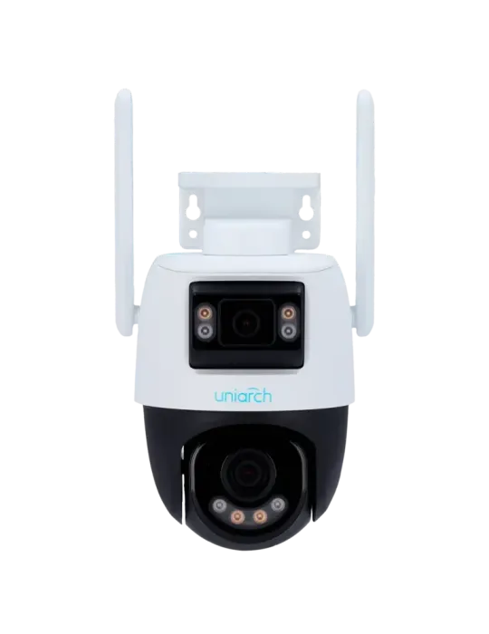 UNIARCH Cámara IP WiFi Uniarch | 5MP - Doble lente 2.8 mm panorámica y