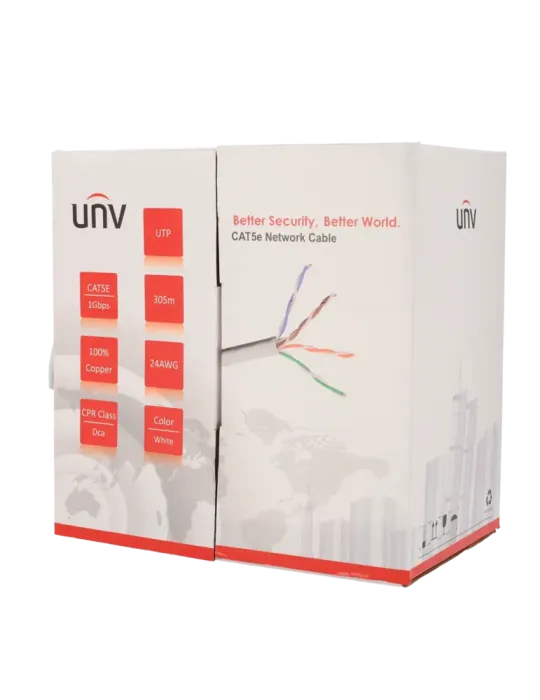 Uniview cable UTP categoría 5E, - Conductor OFC,100% cobre - Diámetro
