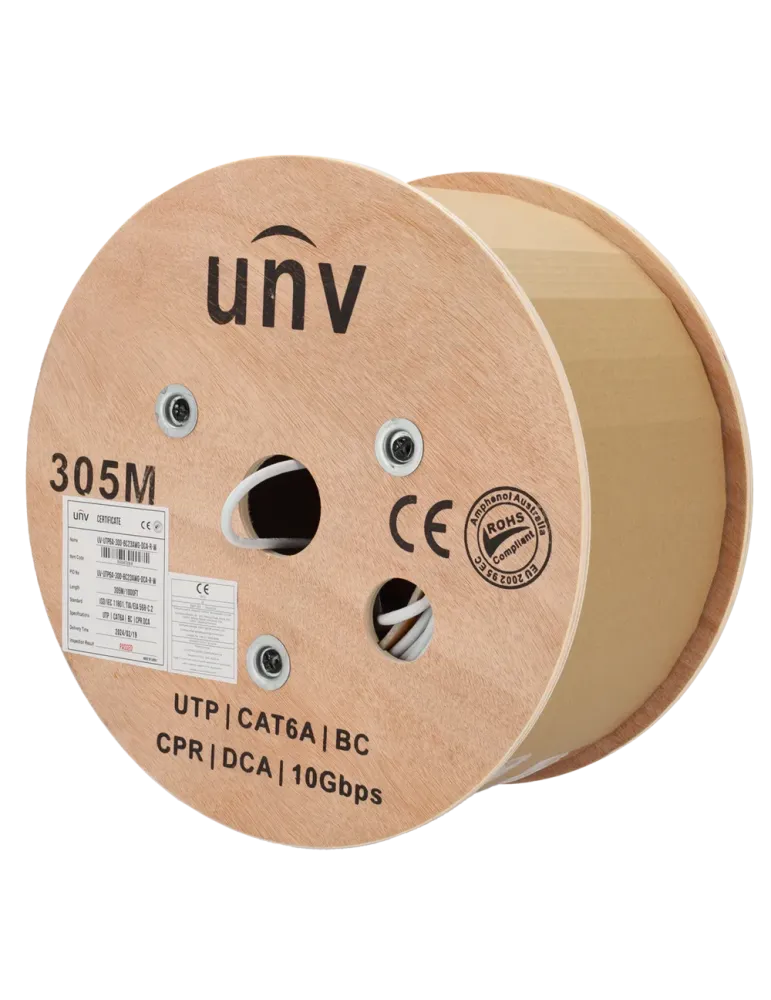 Uniview cable UTP Categoría 6A - Conductor OFC,100% cobre - Diámetro 2