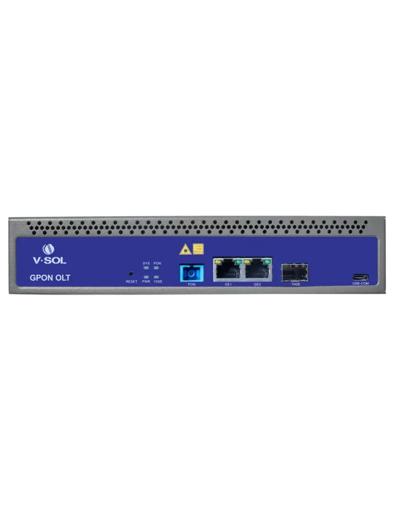 VSOL V-SOL Single Pon Gpon OLT - 2 Puertos RJ45 10/100/1000 Mbps + 1 P