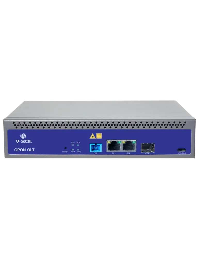 VSOL V-SOL Single Pon Gpon OLT - 2 Puertos RJ45 10/100/1000 Mbps + 1 P