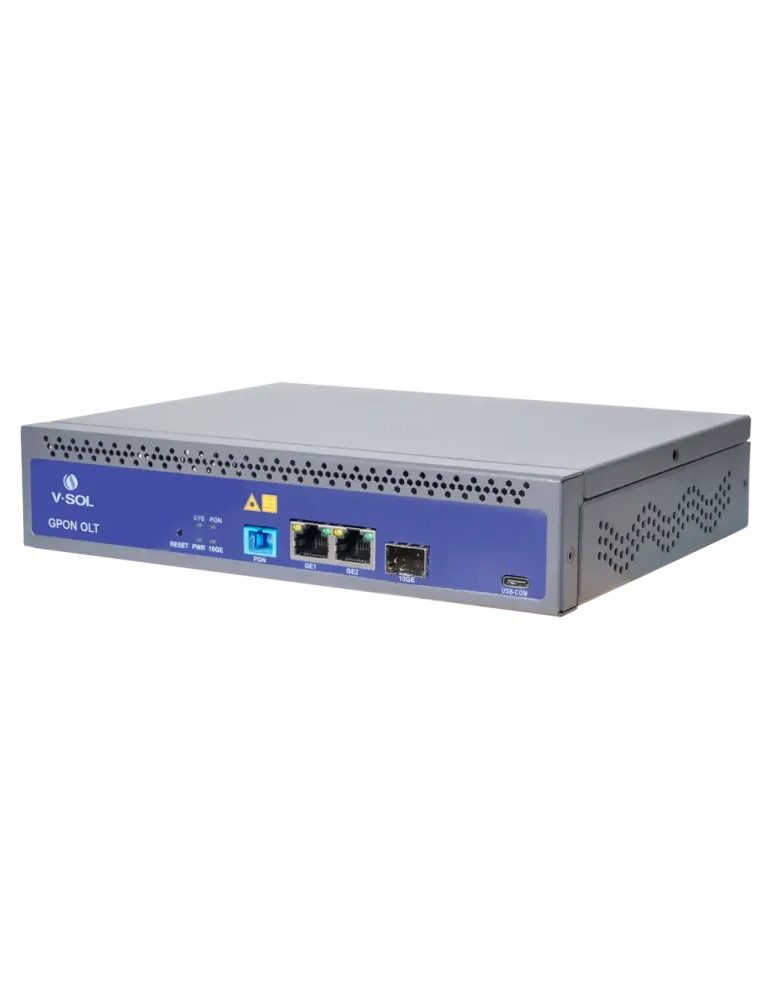 VSOL V-SOL Single Pon Gpon OLT - 2 Puertos RJ45 10/100/1000 Mbps + 1 P