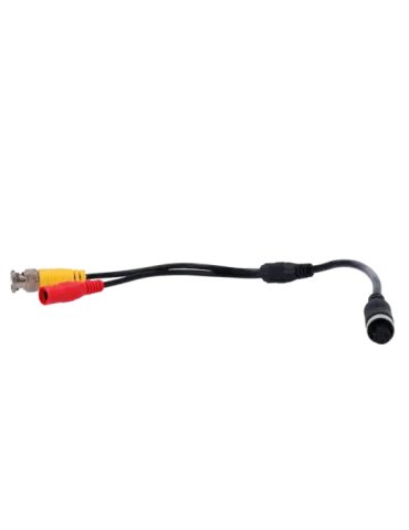 MARCA BLANCA Cable M12F a BNC + DC - Cable de salida de video para mon
