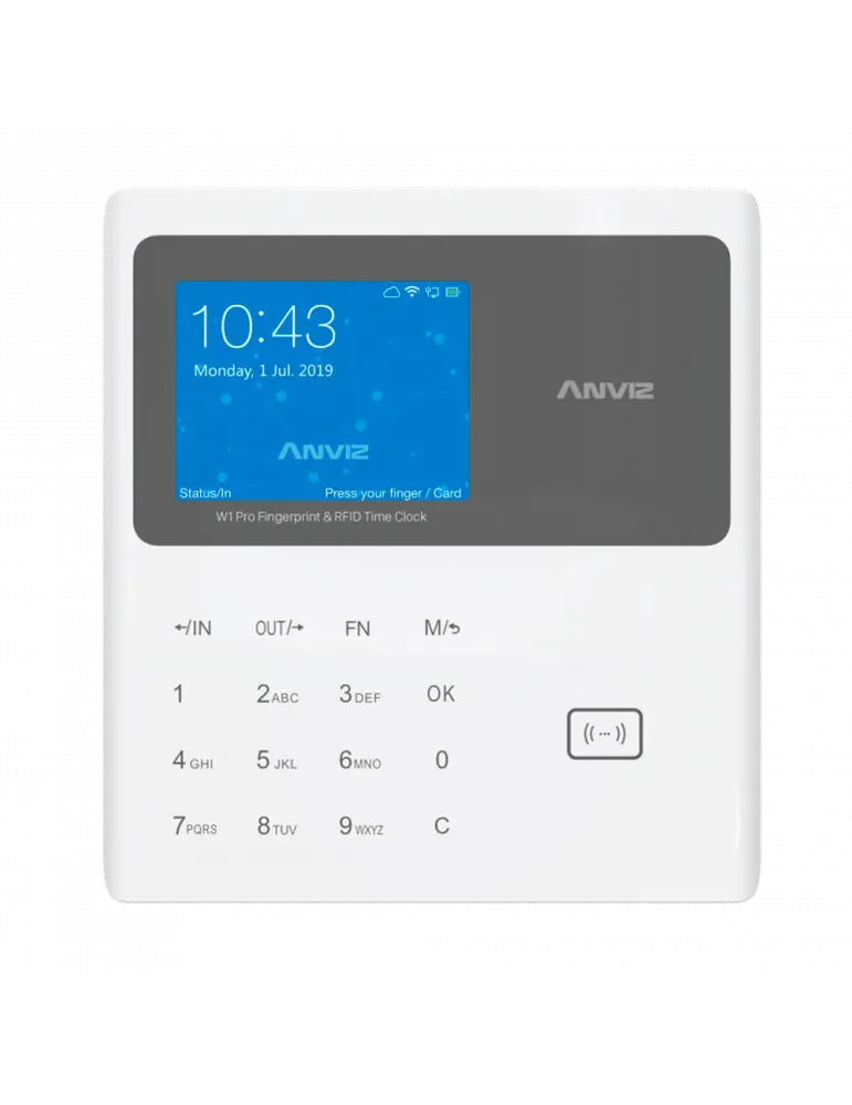 ANVIZ Control de presencia - Tarjeta EM y PIN - 10.000 usuarios | 100.