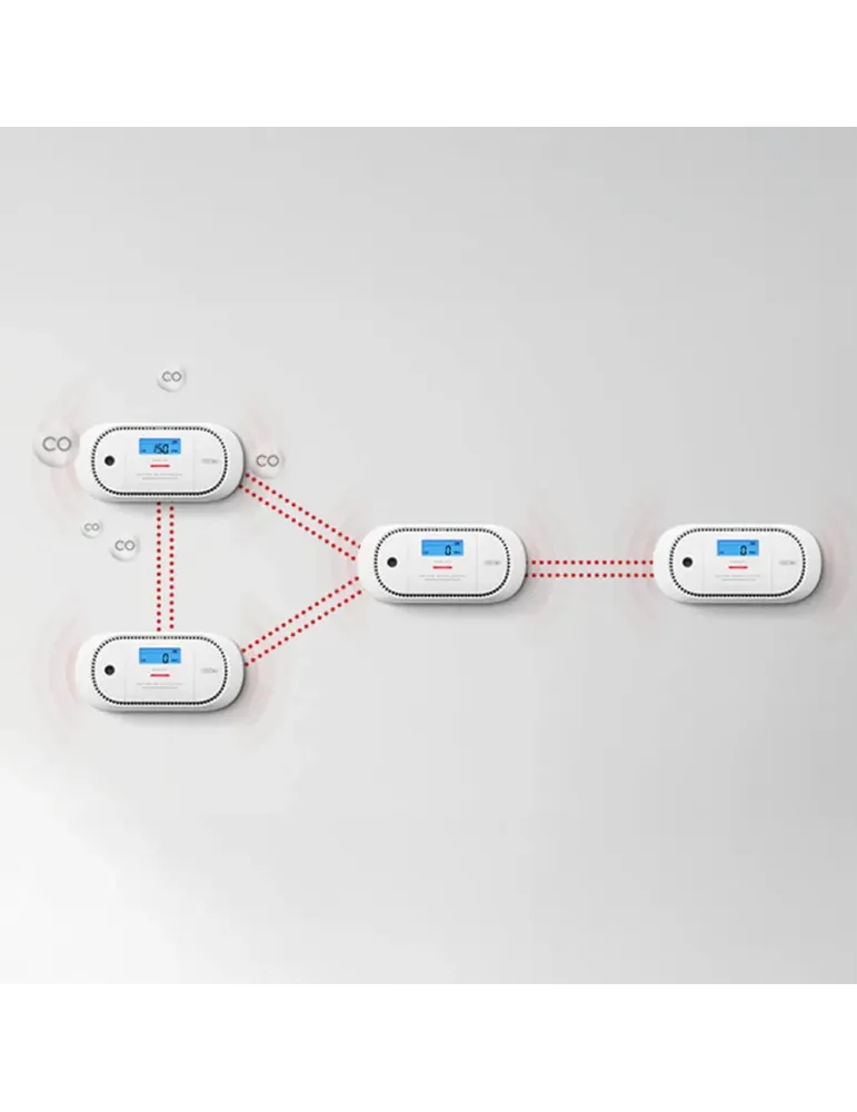 X-SENSE Detector de CO autónomo X-Sense - Permite conectar 24 detector