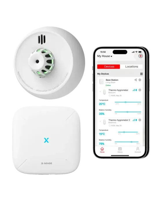 X-SENSE Detector térmico de incendio autónomo X-Sense - Conexión con H