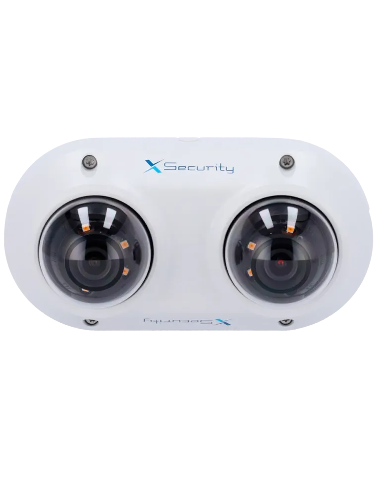 X-Security Cámara IP Domo dual - 2x 4 Megapíxel (2560x1440) - 2x Lente