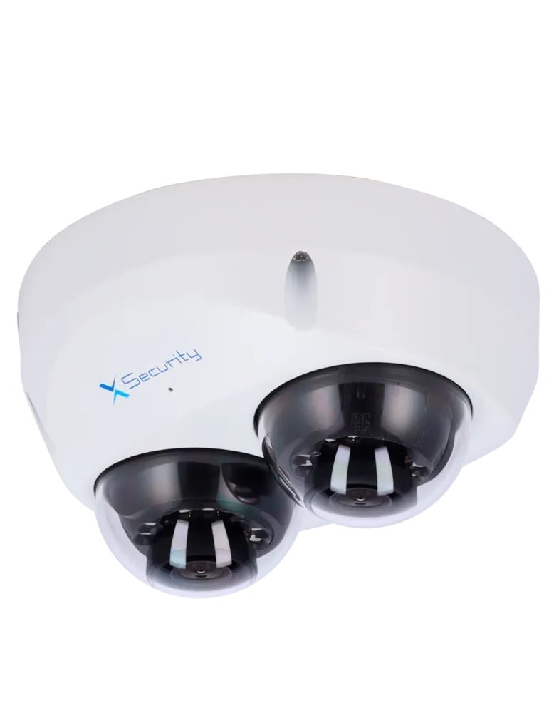 X-Security Cámara IP Domo dual - 2x 4 Megapíxel (2560x1440) - Lente fi