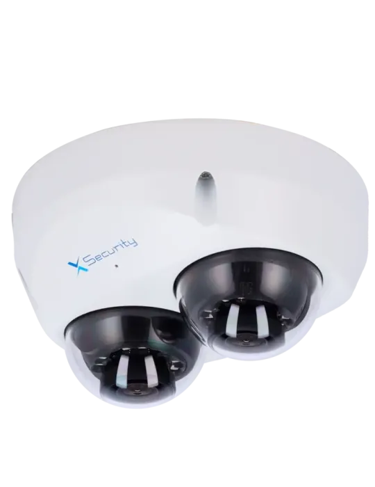 X-Security Cámara IP Domo dual - 2x 4 Megapíxel (2560x1440) - Lente fi