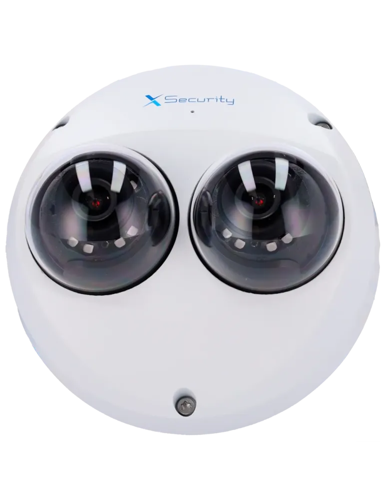 X-Security Cámara IP Domo dual - 2x 4 Megapíxel (2560x1440) - Lente fi