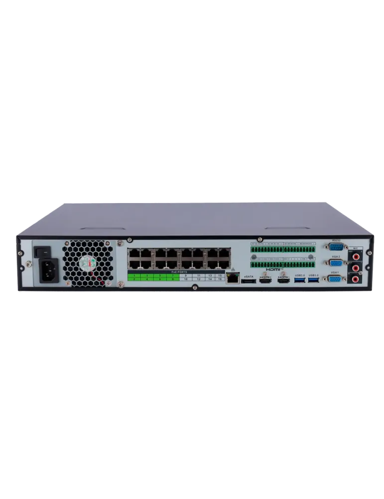 X-Security NVR - Resolución máxima 32 Megapixel - 64 CH / 16 puertos P