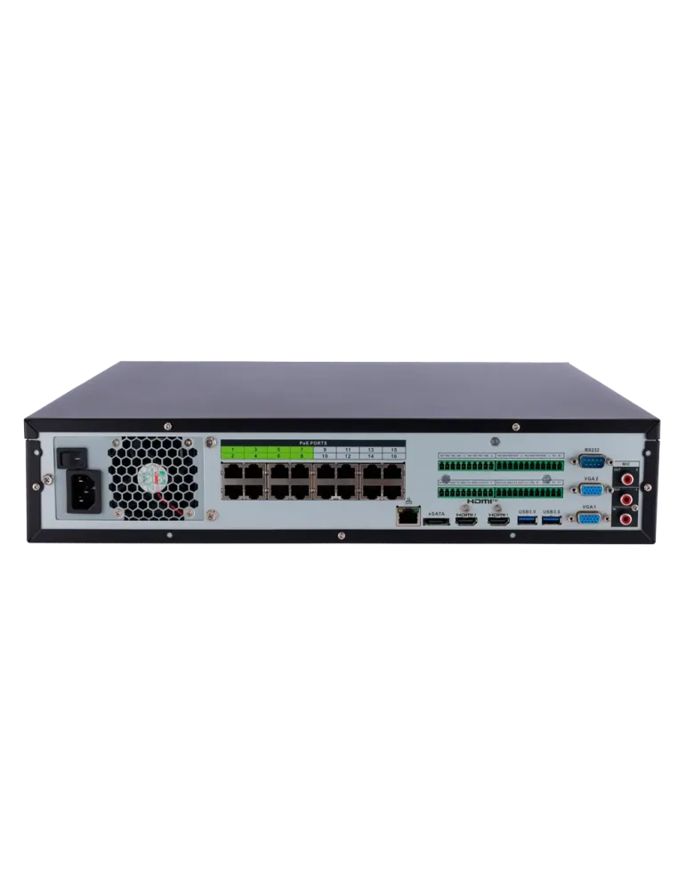 X-Security NVR - Resolución máxima 32 Megapixel - 64 CH / 16 puertos P