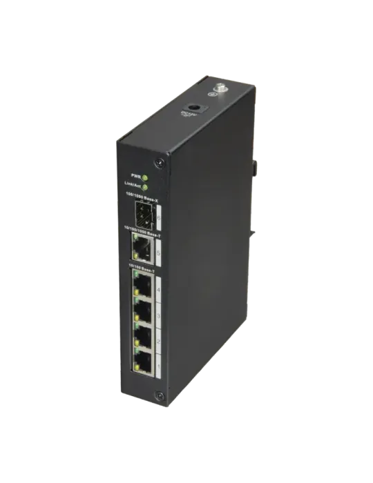 X-Security - Switch de sobremesa - 4 puertos RJ45 + 1 Gigabit Combo Po