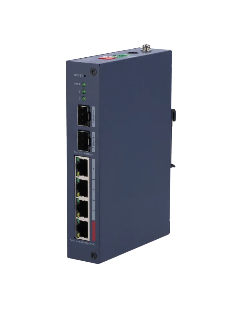X-SECURITY Switch PoE Getsionable X-Security - 4 x FE PoE + 2 GE SFP -