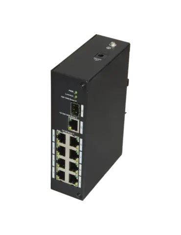 X-Security - Switch Industrial - 8 puertos RJ45 + 1 Uplink GIGA + 1 SF