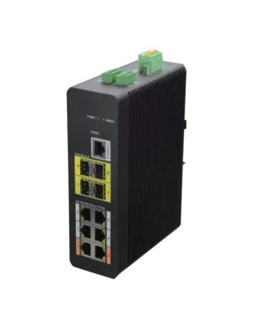 X-SECURITY Switch HiPoE X-Security - 6 puertos PoE (RJ45) + 4 puerto U