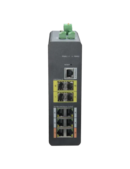 X-SECURITY Switch HiPoE X-Security - 6 puertos PoE (RJ45) + 4 puerto U