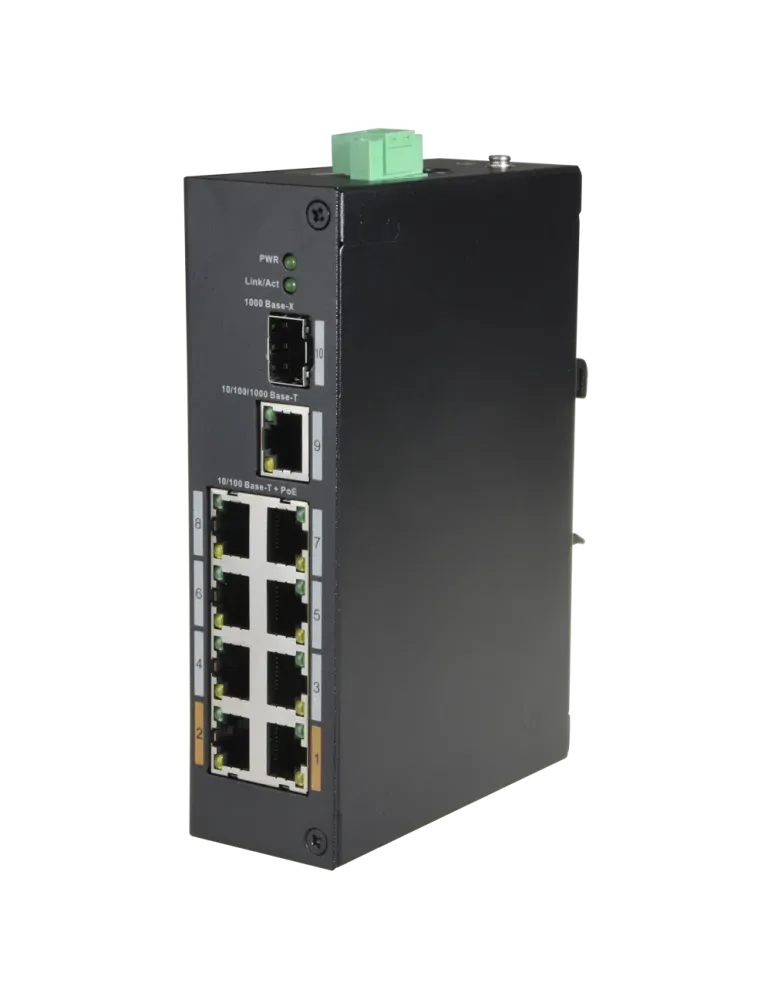 X-SECURITY Switch PoE X-Security - 8 puertos PoE + 1 Uplink RJ45 - Vel