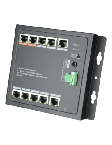 X-SECURITY Switch HiPoE X-Security - 8 puertos PoE + 2 Uplink (RJ45) +