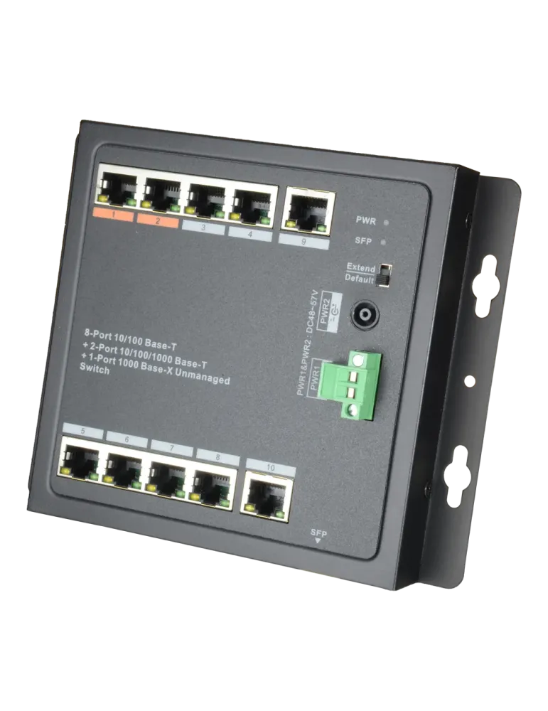 X-SECURITY Switch HiPoE X-Security - 8 puertos PoE + 2 Uplink (RJ45) +