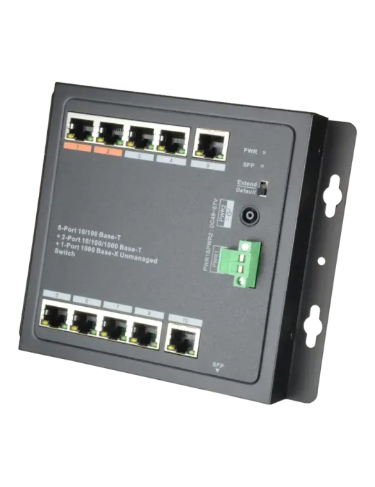 X-SECURITY Switch HiPoE X-Security - 8 puertos PoE + 2 Uplink (RJ45) +