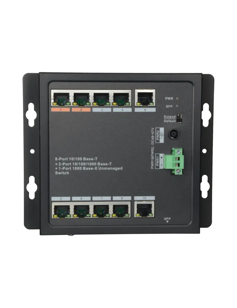 X-SECURITY Switch HiPoE X-Security - 8 puertos PoE + 2 Uplink (RJ45) +