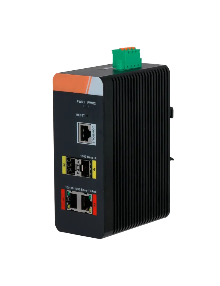 X-SECURITY Switch PoE X-Security Carril DIN - 2 puertos PoE RJ45 + 2 S