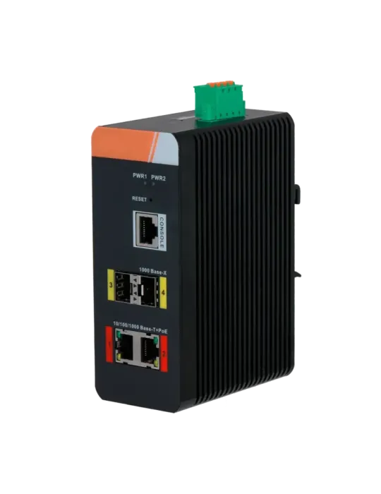 X-SECURITY Switch PoE X-Security Carril DIN - 2 puertos PoE RJ45 + 2 S