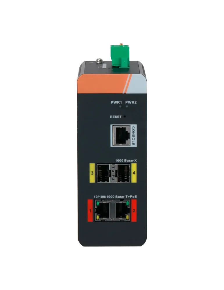 X-SECURITY Switch PoE X-Security Carril DIN - 2 puertos PoE RJ45 + 2 S