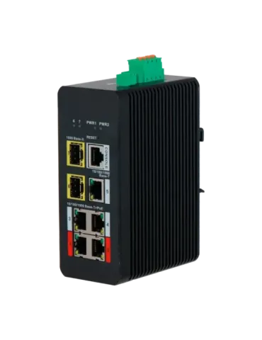 X-SECURITY Switch PoE X-Security Carril DIN - 4 puertos PoE RJ45 + 1 p