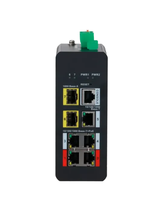 X-SECURITY Switch PoE X-Security Carril DIN - 4 puertos PoE RJ45 + 1 p