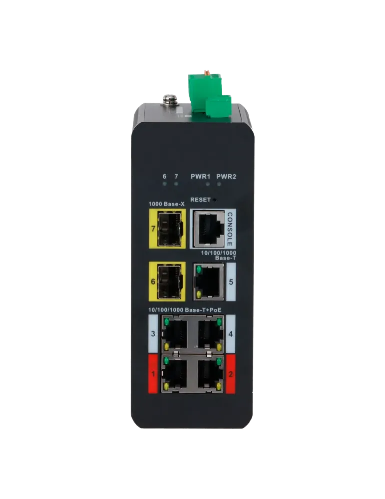 X-SECURITY Switch PoE X-Security Carril DIN - 4 puertos PoE RJ45 + 1 p