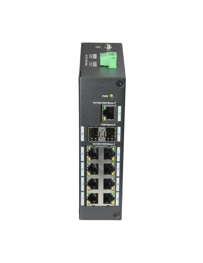 X-SECURITY Switch Industrial X-Security - 9 puertos RJ45 + 2 puerto Up