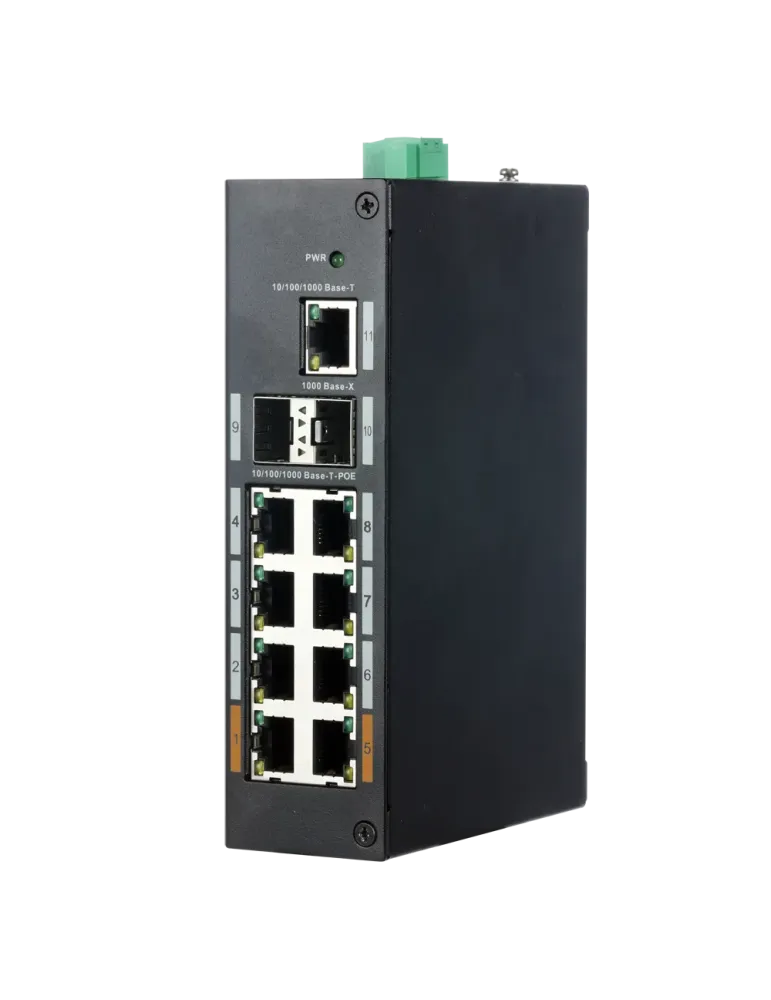 X-SECURITY Switch Industrial X-Security - 8 puertos RJ45 + 2 puertos S