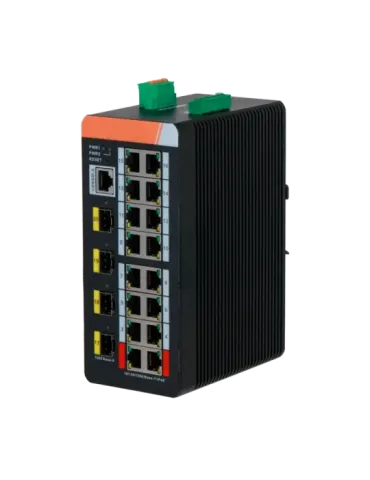 X-SECURITY Switch PoE X-Security Carril DIN - 16 puertos PoE RJ45 + 4