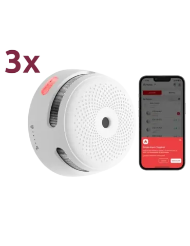 X-SENSE Pack de 3 mini detector de humo autónomo X-Sense - Conexión co