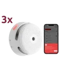 X-SENSE Pack de 3 mini detector de humo autónomo X-Sense - Conexión co