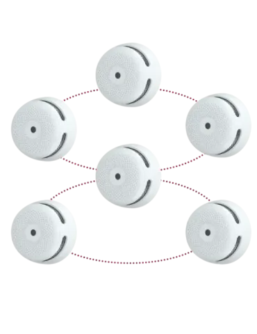 X-SENSE Pack de 6 mini detector de humo autónomo X-Sense - Permite con