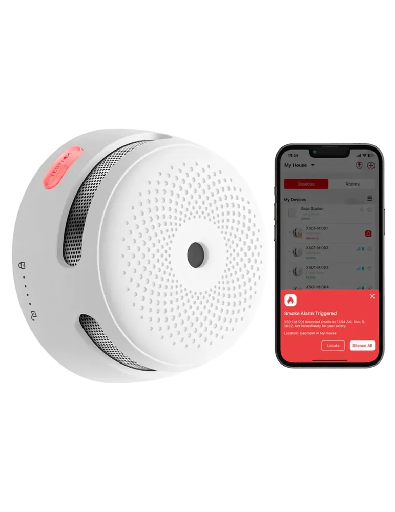 X-SENSE Mini detector de humo autónomo X-Sense - Comunicación WiFi 2.4