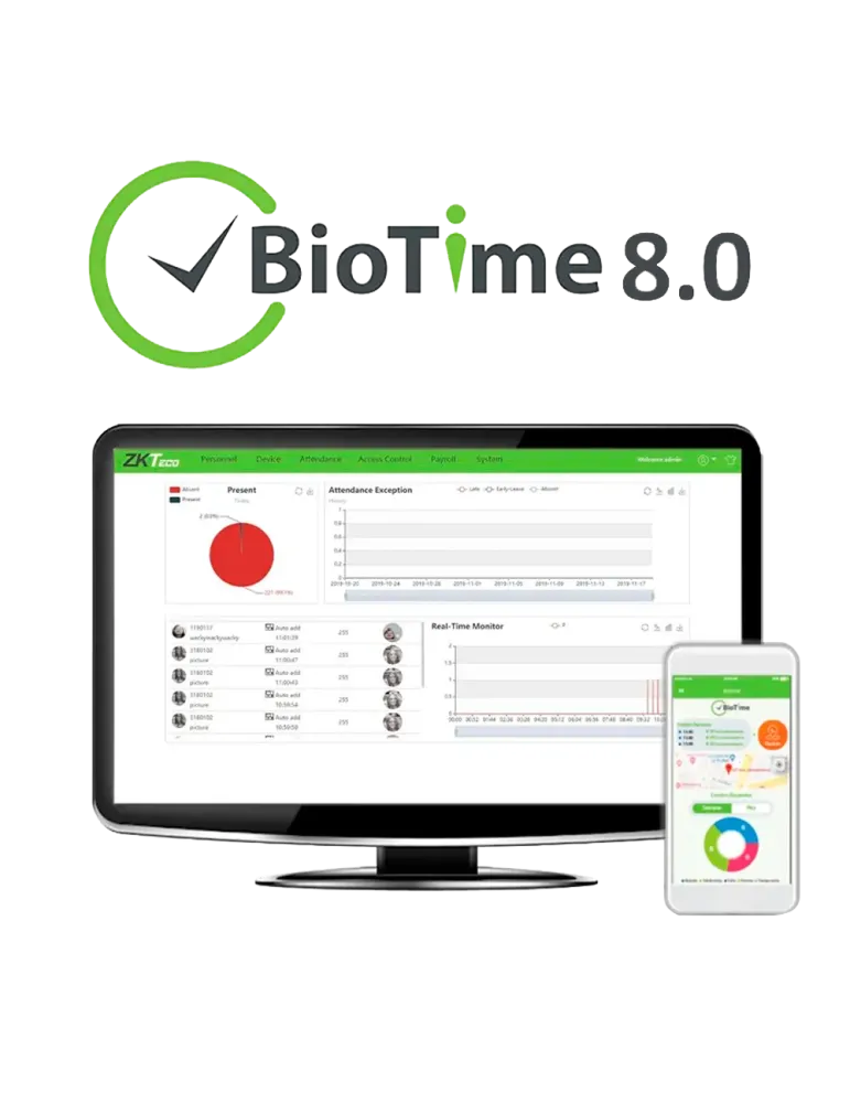 ZKTECO Licencia APP control de presencia - 20 APPs - Fichajes remotos