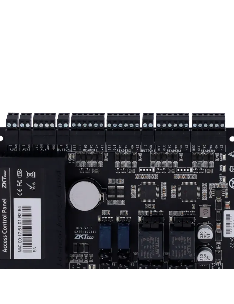 ZKTECO Controladora de acceso - Tarjeta, QR o PIN - Comunicación TCP/I