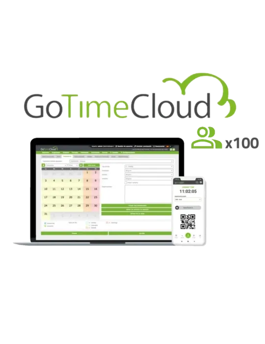 ZKTECO Licencia nube control de presencia - 100 usuarios / 100 APPs in