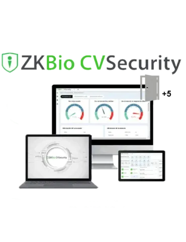 ZKTECO Licencia software control de acceso - 5 puertas adicionales con