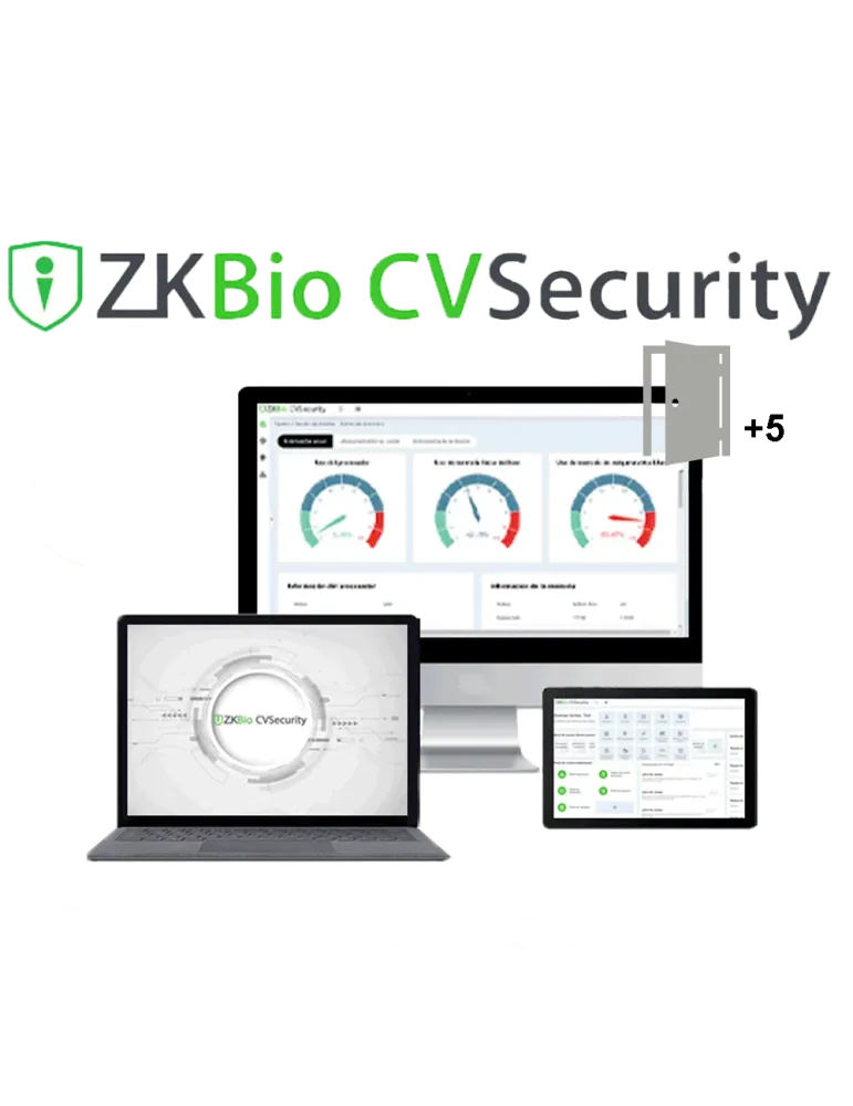 ZKTECO Licencia software control de acceso - 5 puertas adicionales con