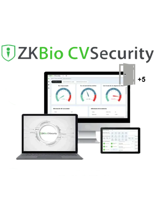 ZKTECO Licencia software control de acceso - 5 puertas adicionales con