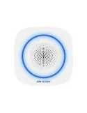 Sirena vía radio de interior Hikvision con luz estroboscópica azul - Potencia de sonido de 90~110dB