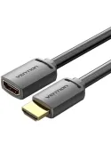 Cable alargador hdmi 4k vention ahcbi/ hdmi macho - hdmi hembra/ 3m/ negro
